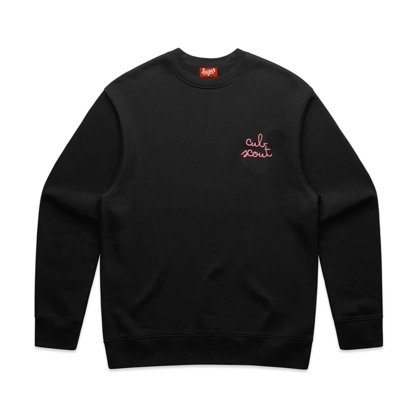 Black with Pink Print Cub Scout Sweatshirt by Sugar Plump Fairy