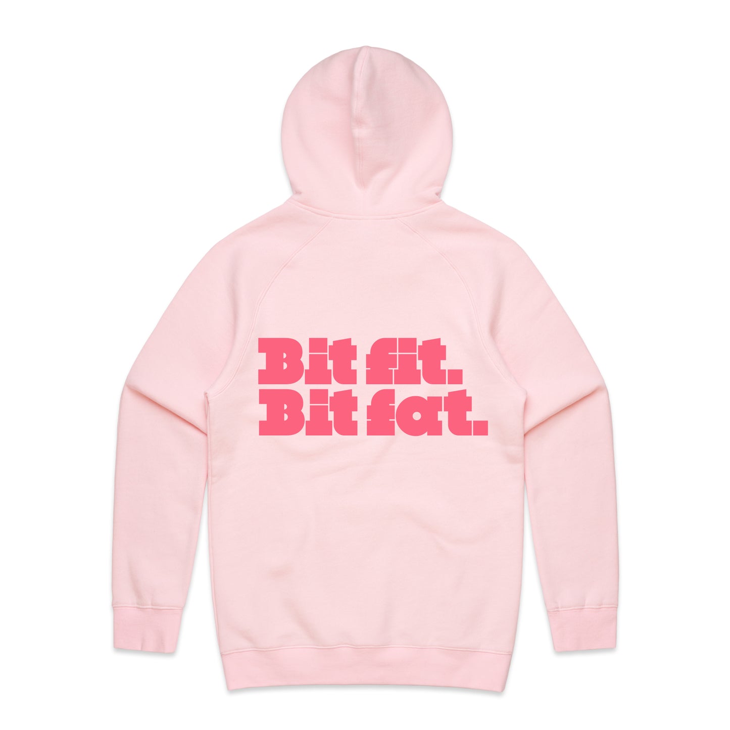 PINK Bit Fit Bit Fat Hoodie (Pink print) by Sugar Plump Fairy